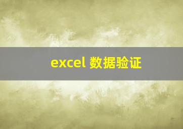 excel 数据验证